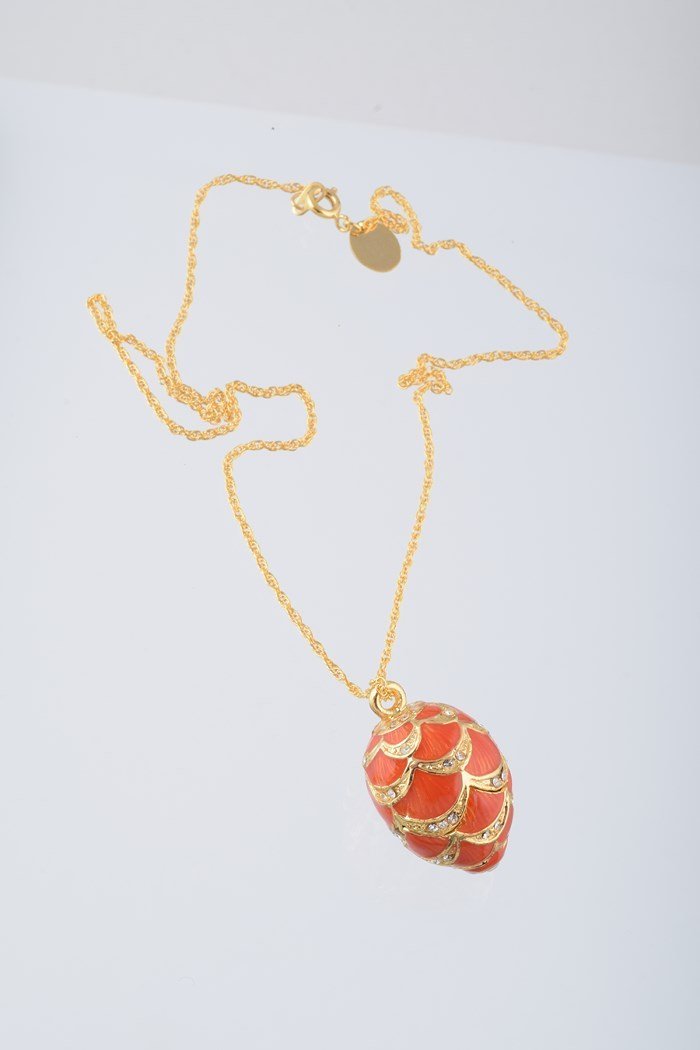 Keren Kopal Gold & Red Egg Pendant Necklace