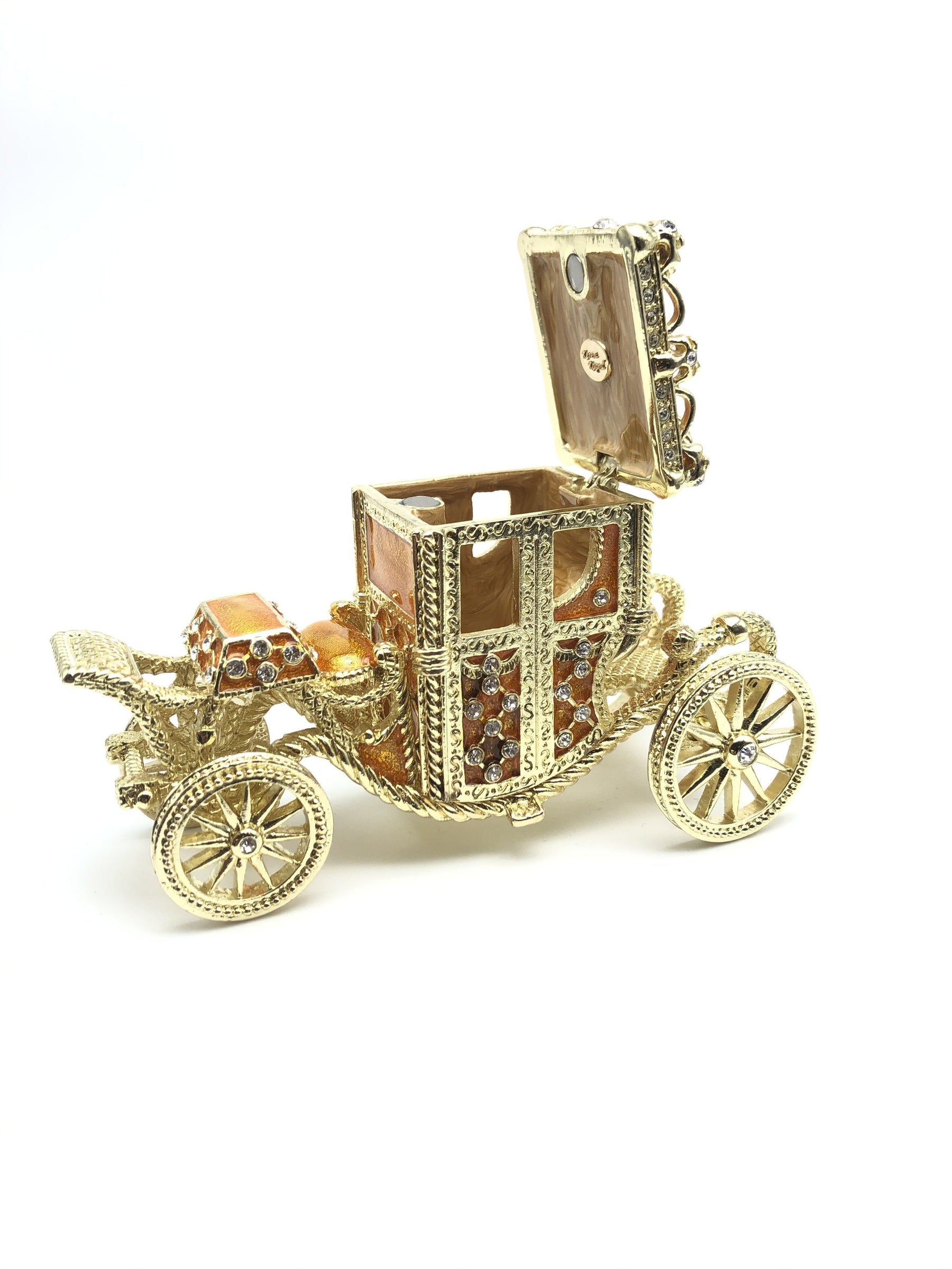 Keren Kopal Golden Carriage Trinket Box