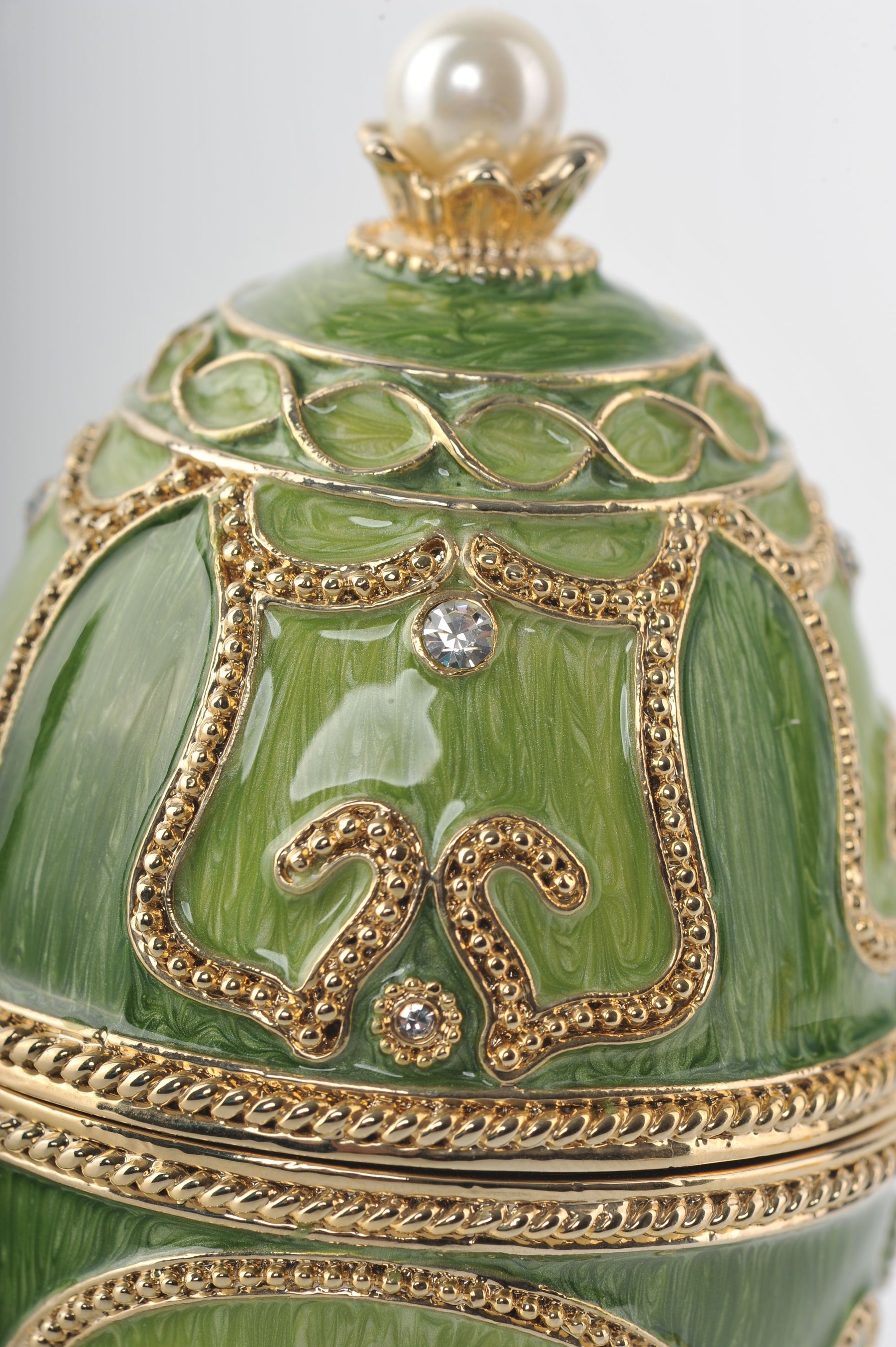 Keren Kopal Green Faberge Egg with Animals Inside