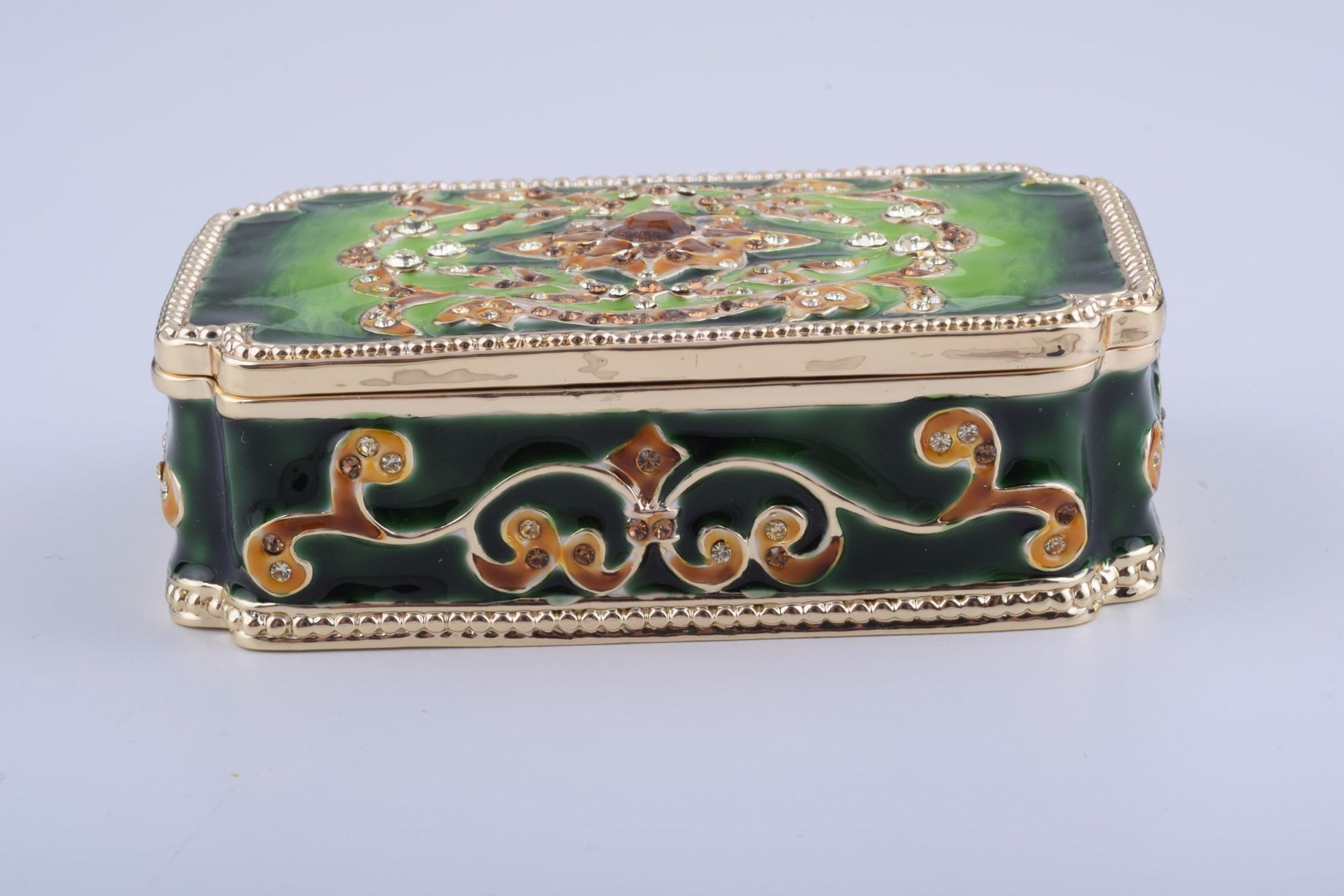 Keren Kopal Green Vintage Style Trinket Box