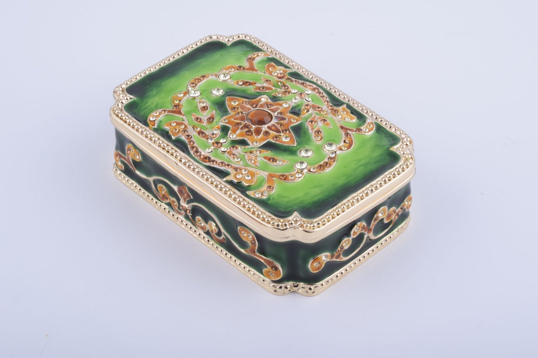 Keren Kopal Green Vintage Style Trinket Box