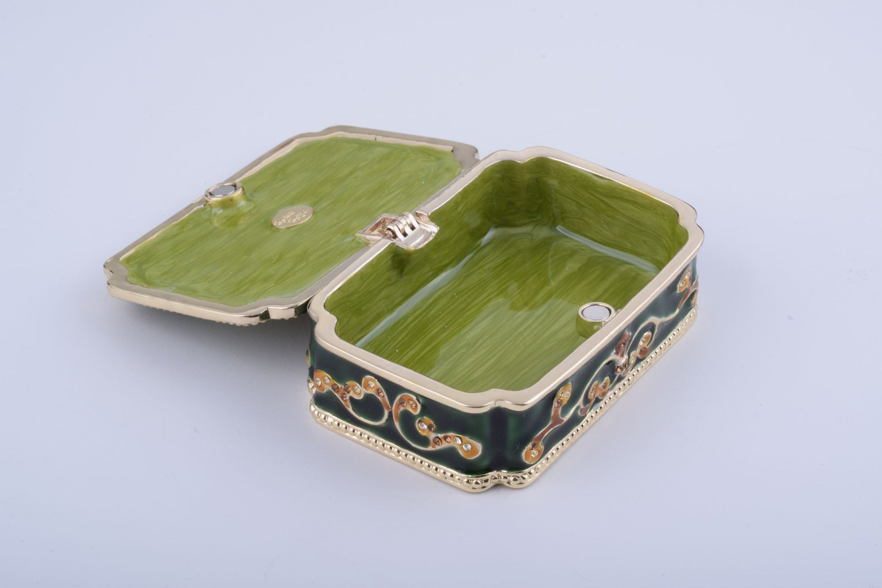 Keren Kopal Green Vintage Style Trinket Box