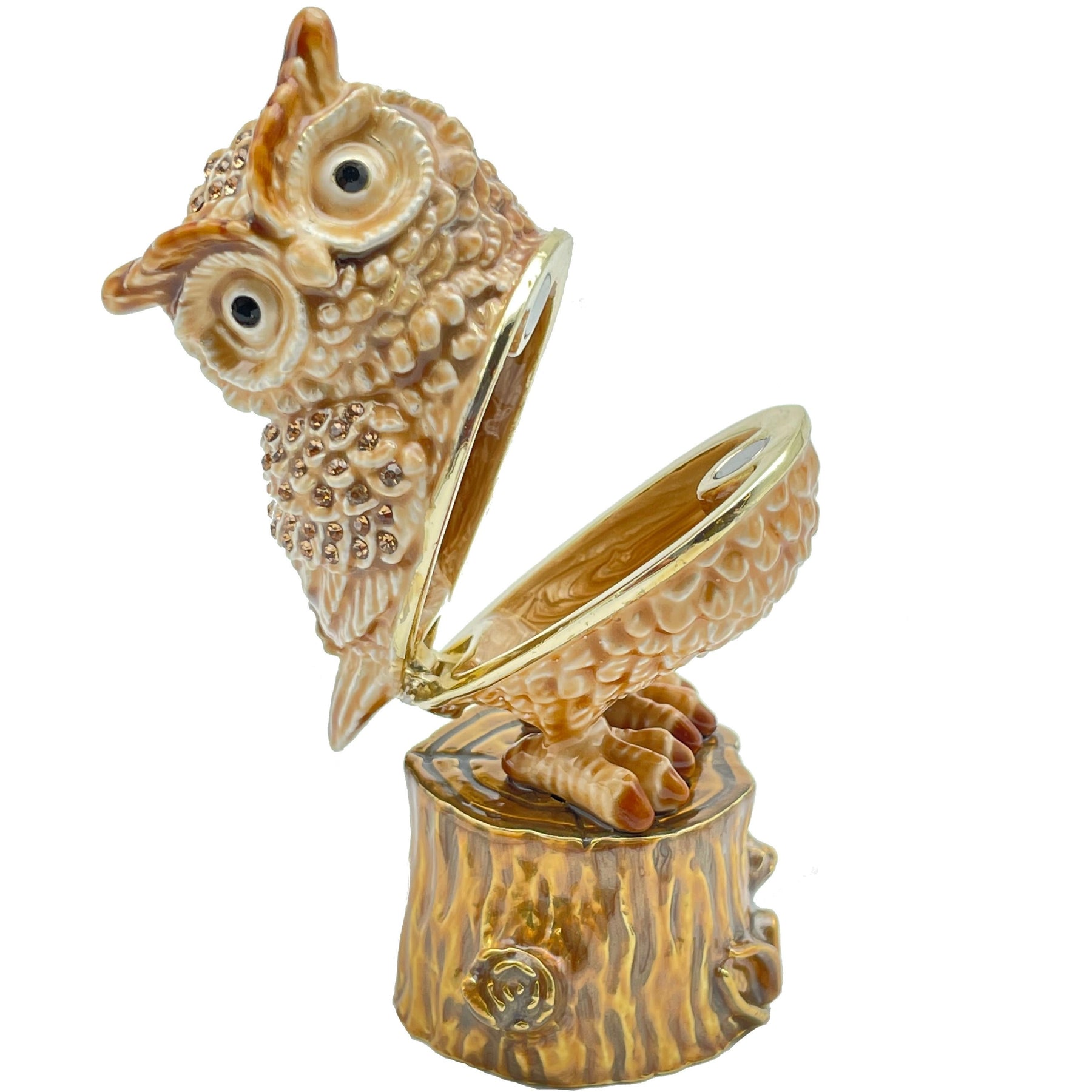 Keren Kopal Brown Owl on a tree log