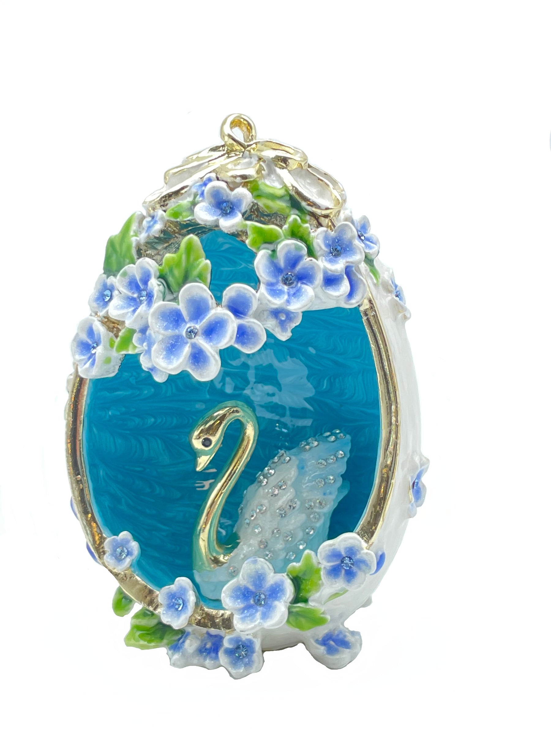 Keren Kopal turquoise egg with a swan