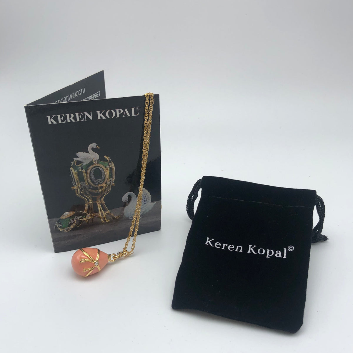 Keren Kopal Pink Egg Pendant Necklace