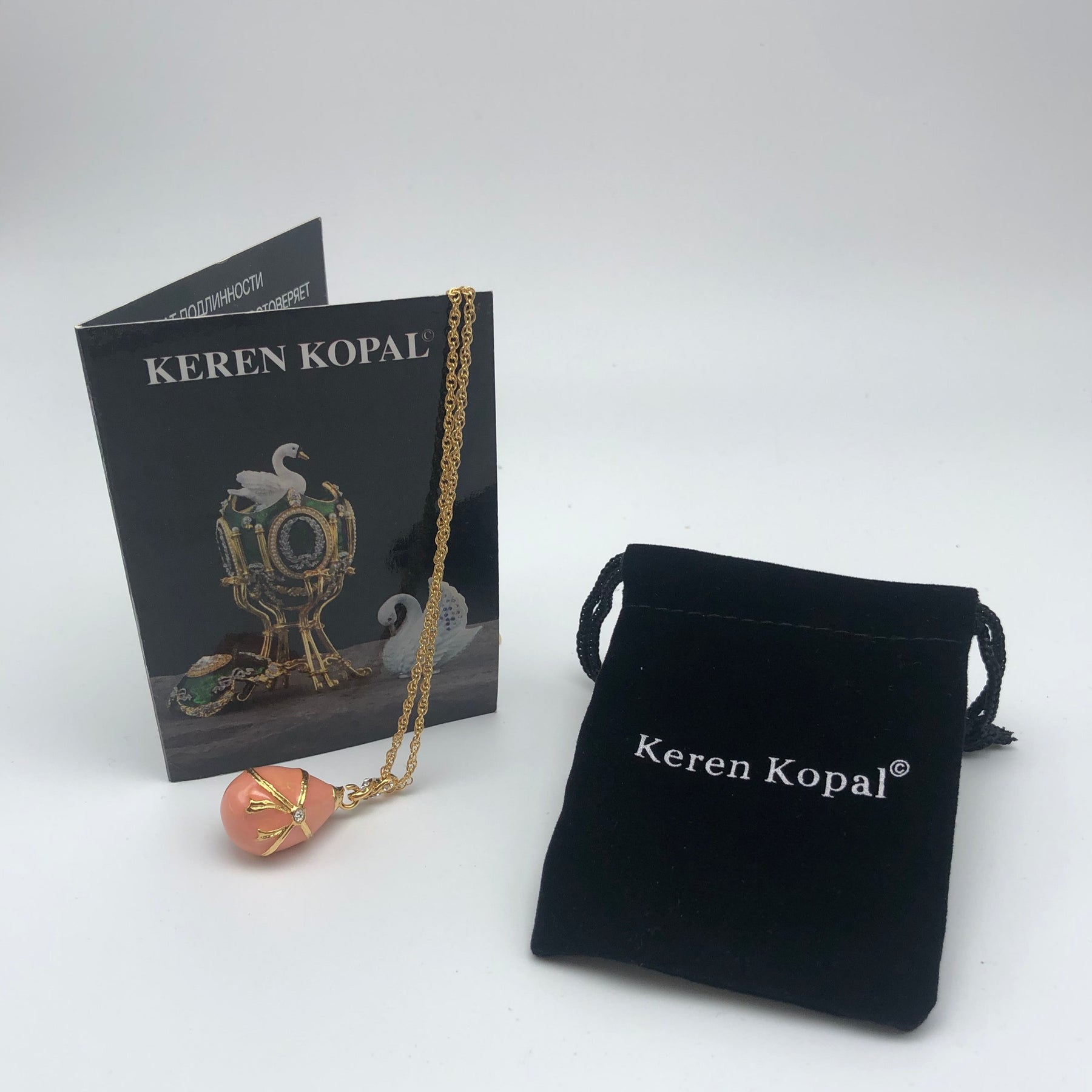 Keren Kopal Pink Egg Pendant Necklace