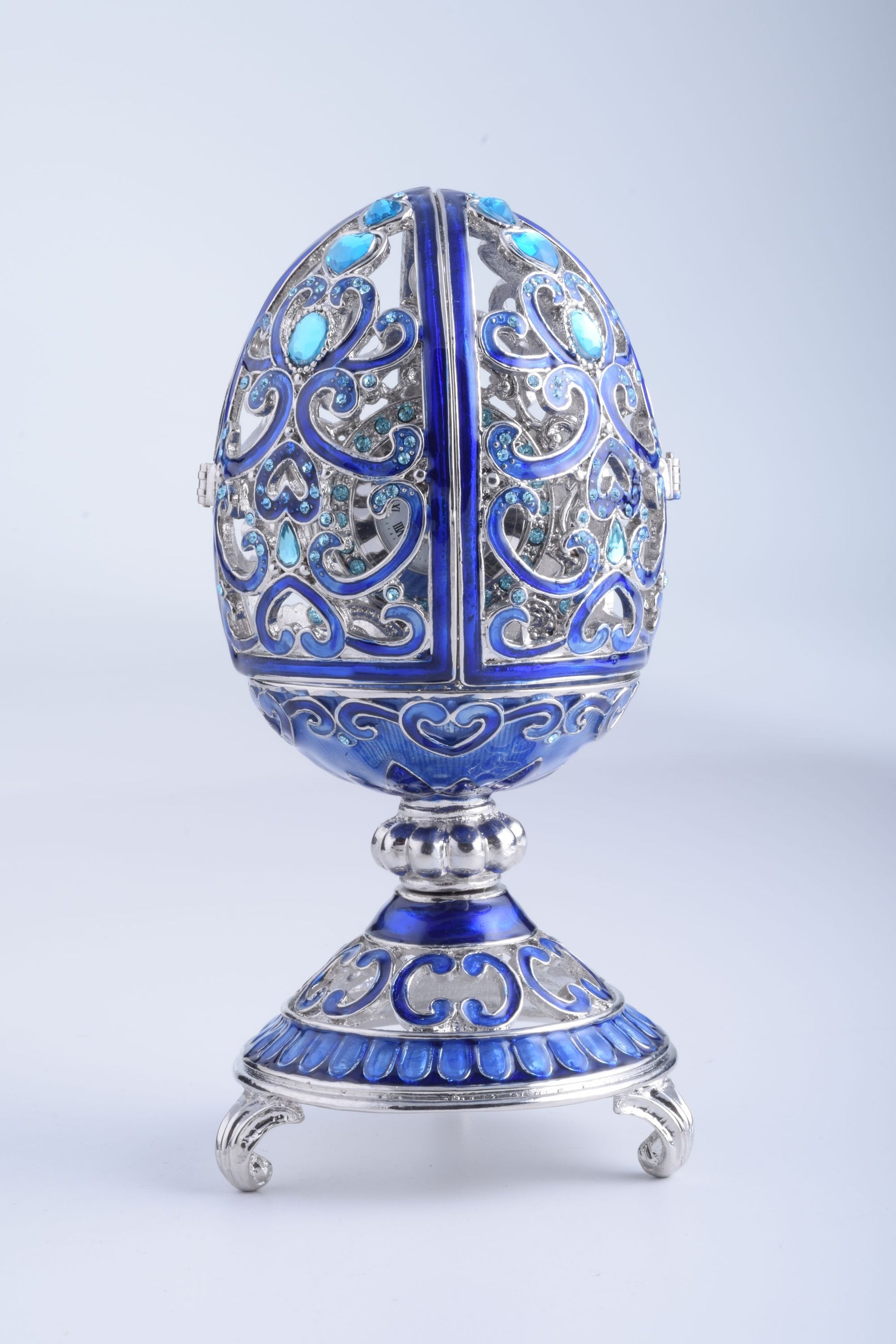 Keren Kopal Silver & Blue Faberge Egg