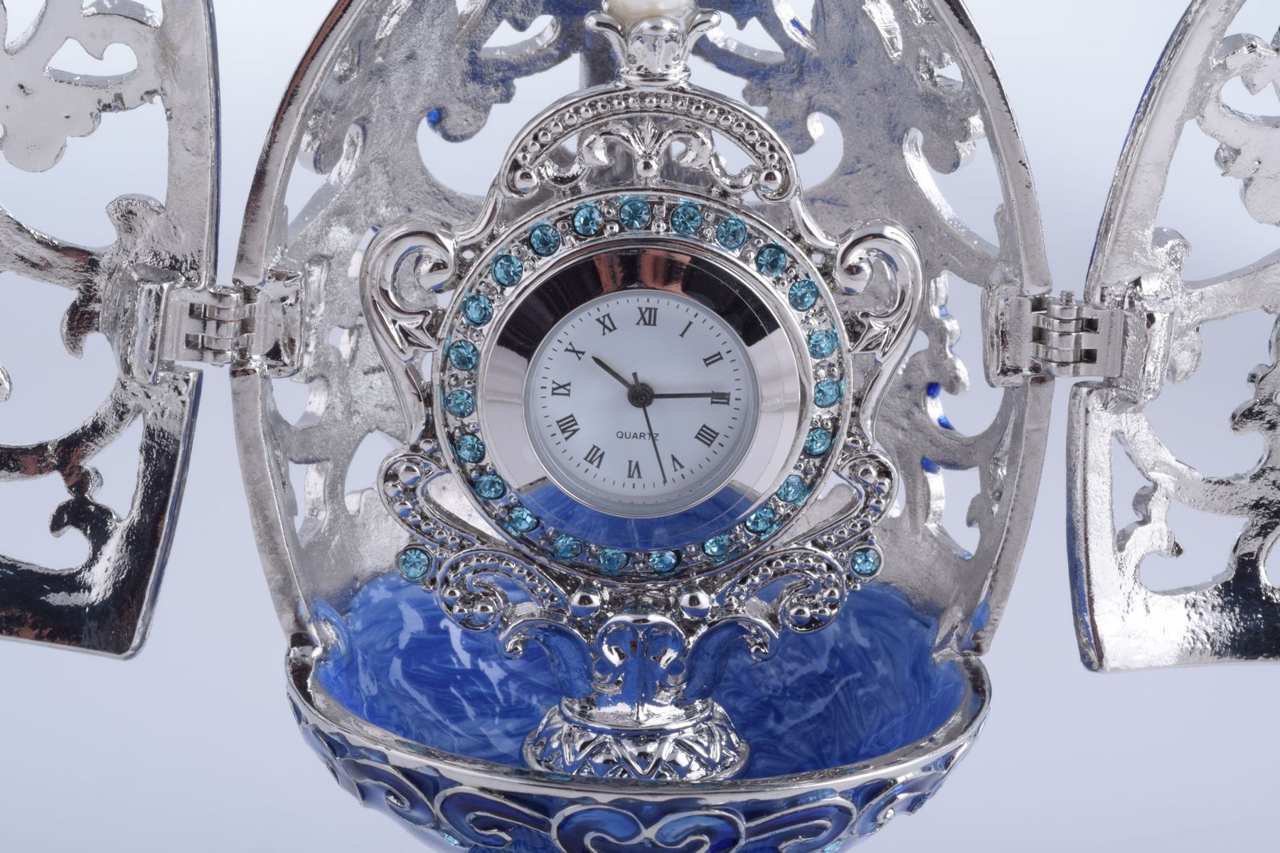 Keren Kopal Silver & Blue Faberge Egg