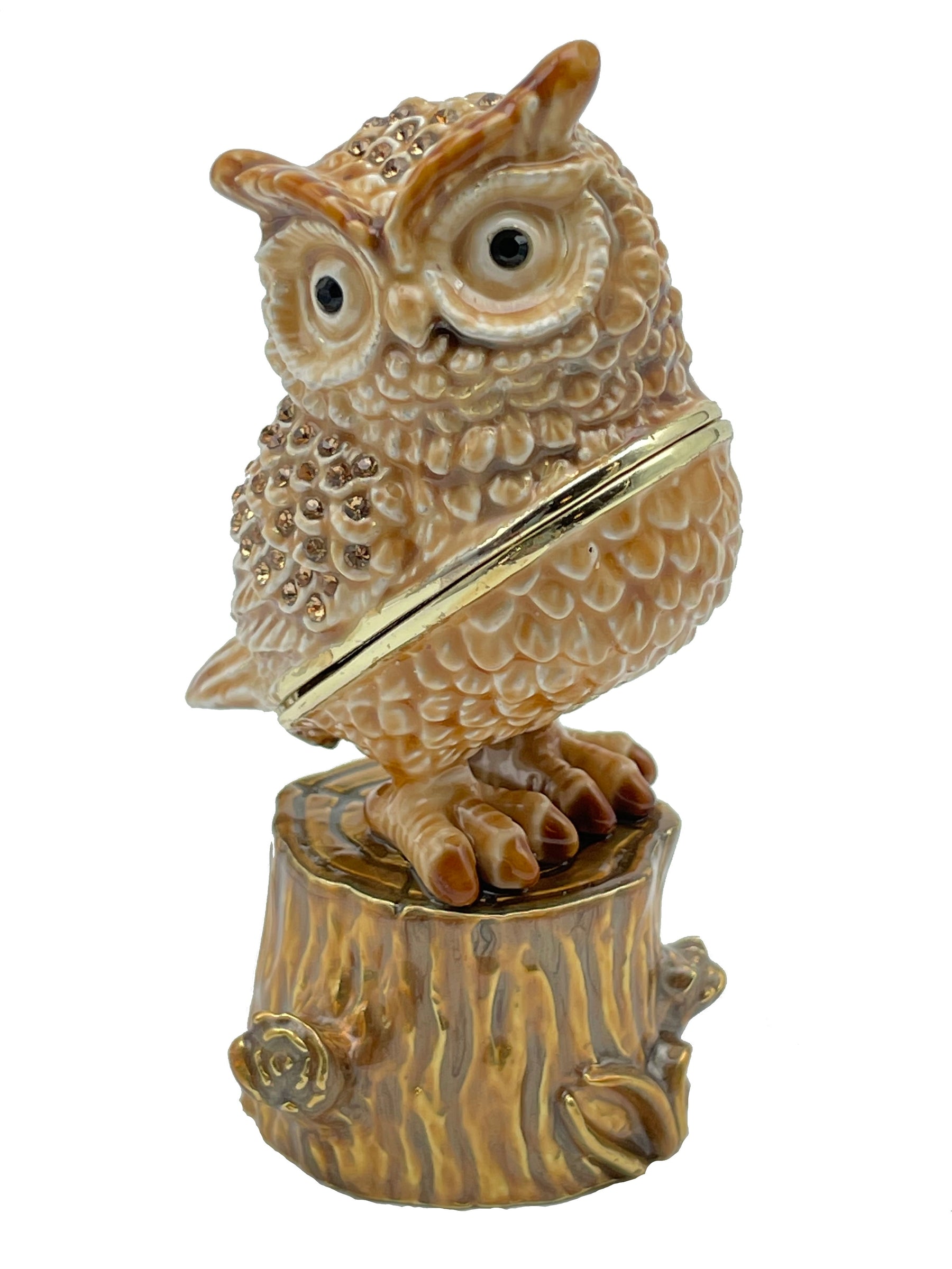 Keren Kopal Brown Owl on a tree log