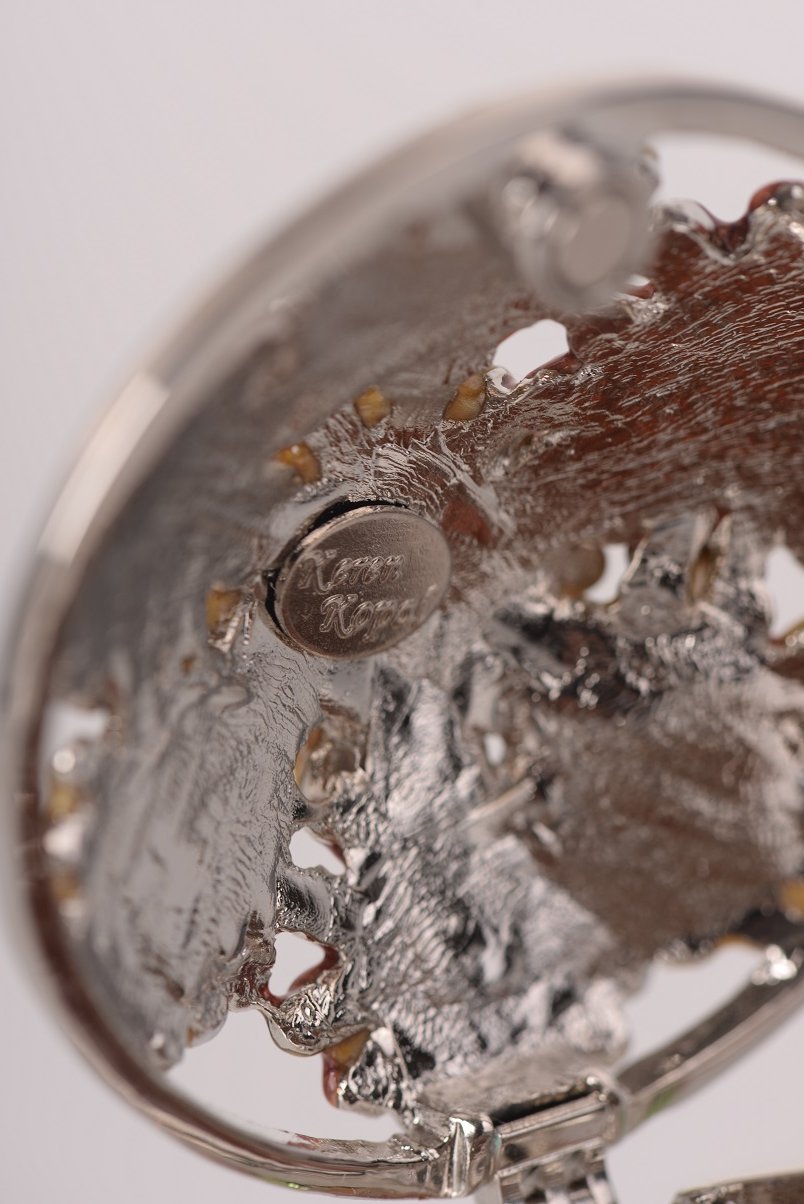 Keren Kopal Orange & Red Flowers Trinket Box