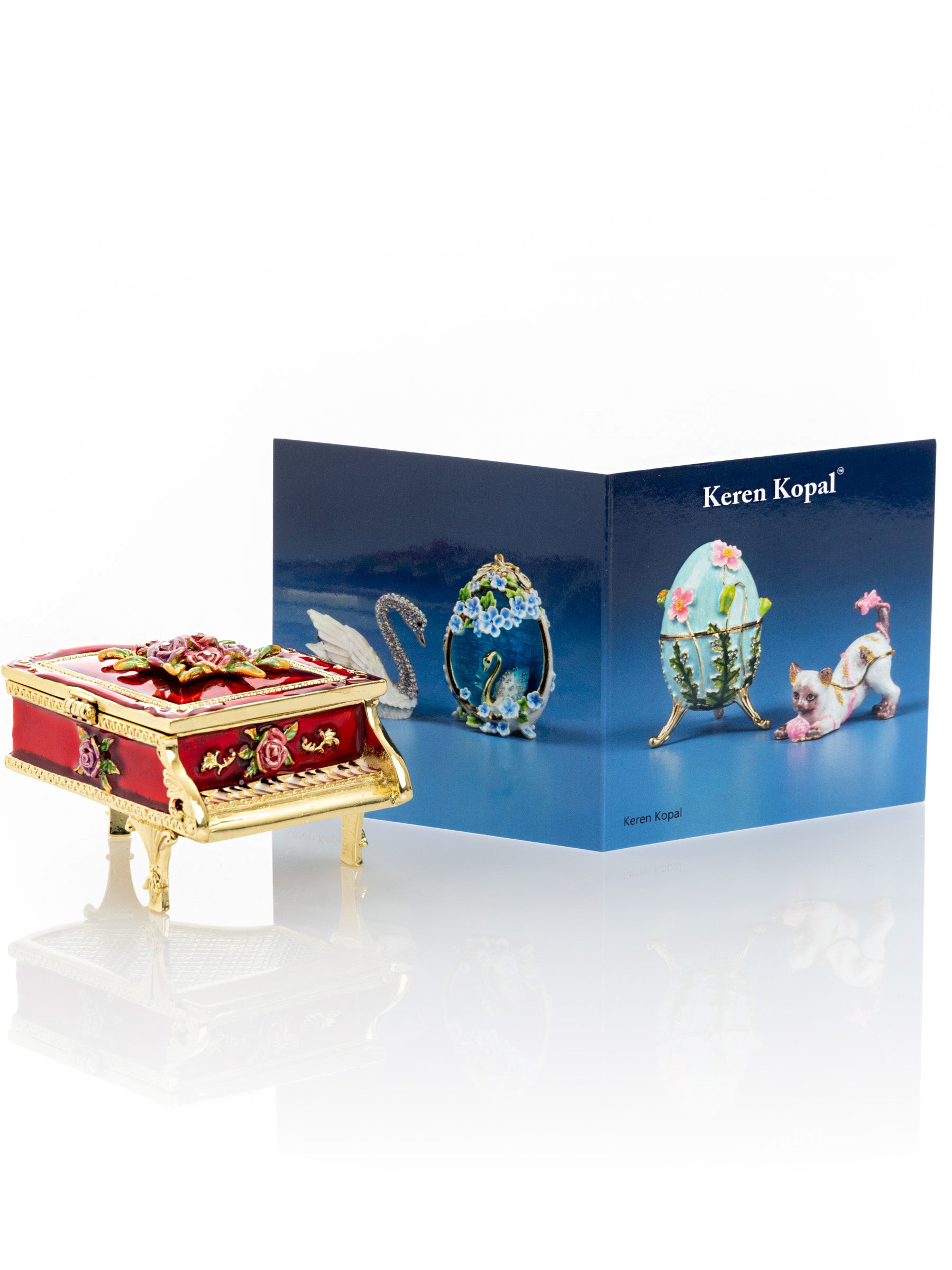Keren Kopal Red Piano Trinket Box