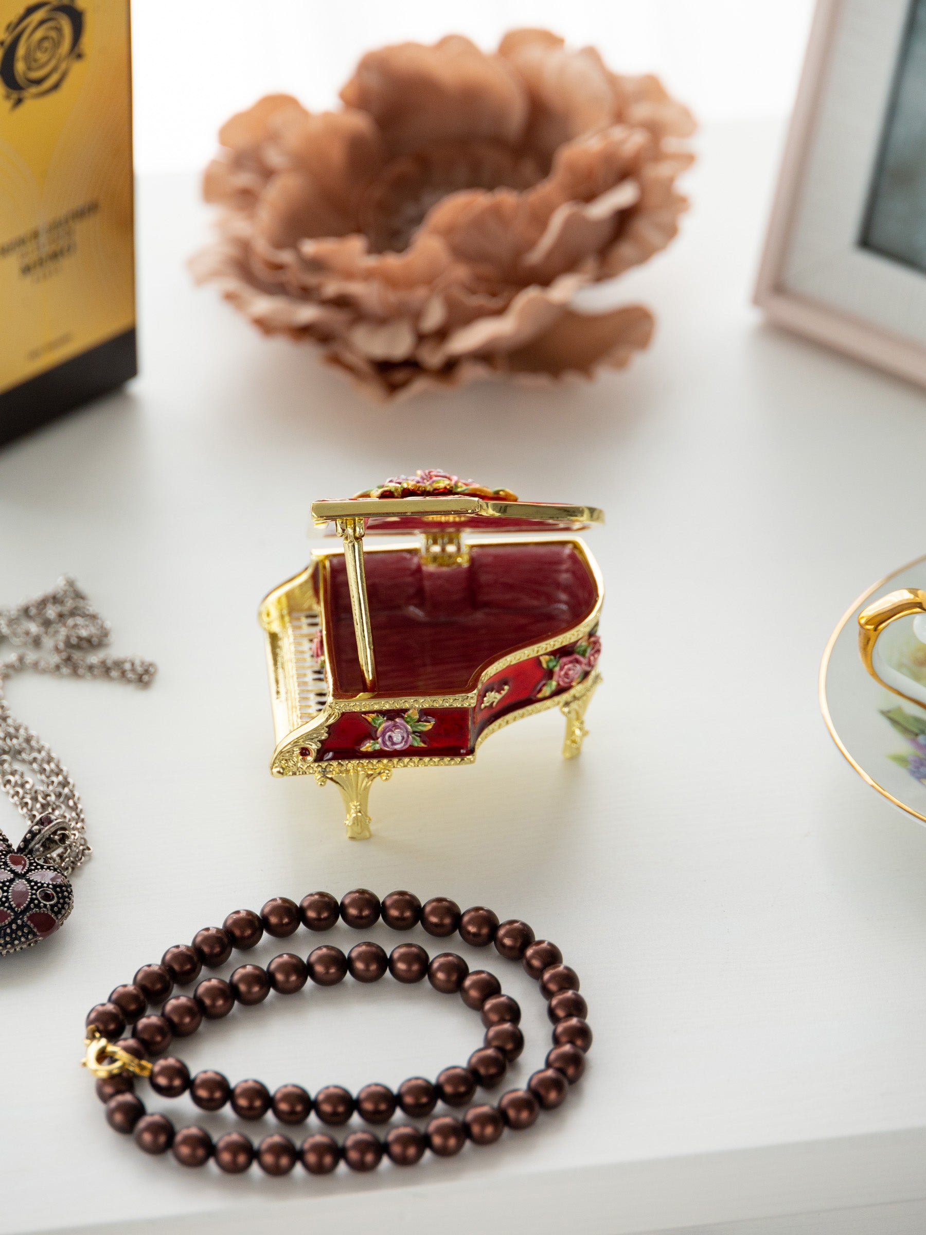 Keren Kopal Red Piano Trinket Box