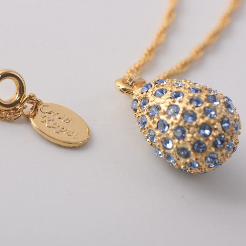 Keren Kopal Golden Blue Egg Pendant Necklace