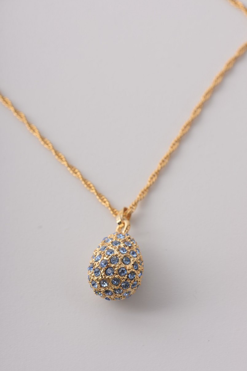 Keren Kopal Golden Blue Egg Pendant Necklace