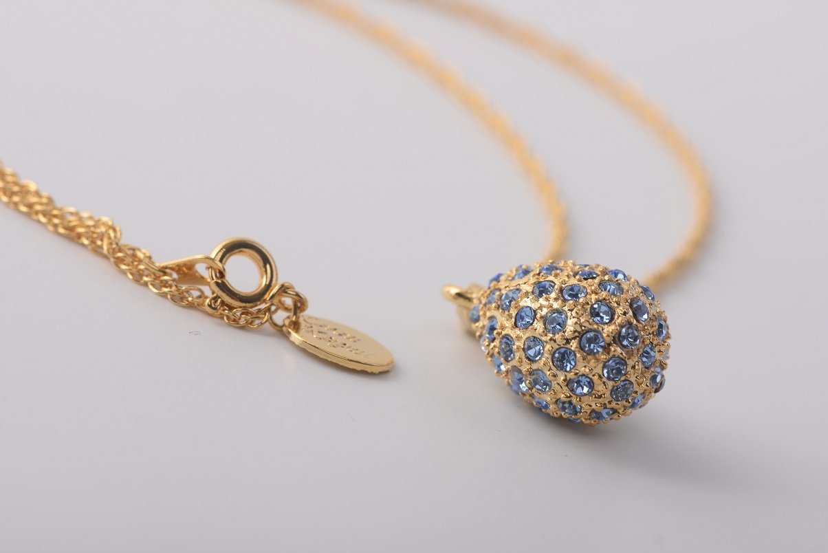 Keren Kopal Golden Blue Egg Pendant Necklace