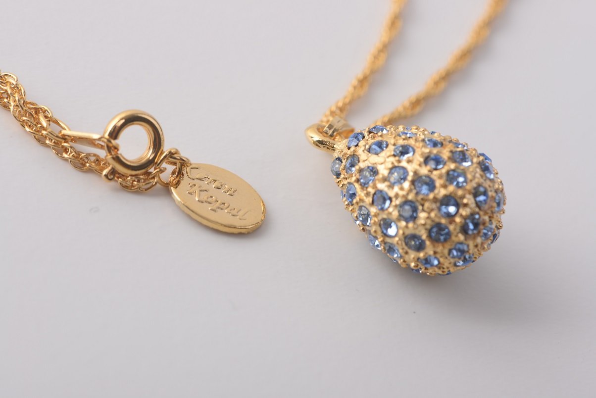 Keren Kopal Golden Blue Egg Pendant Necklace