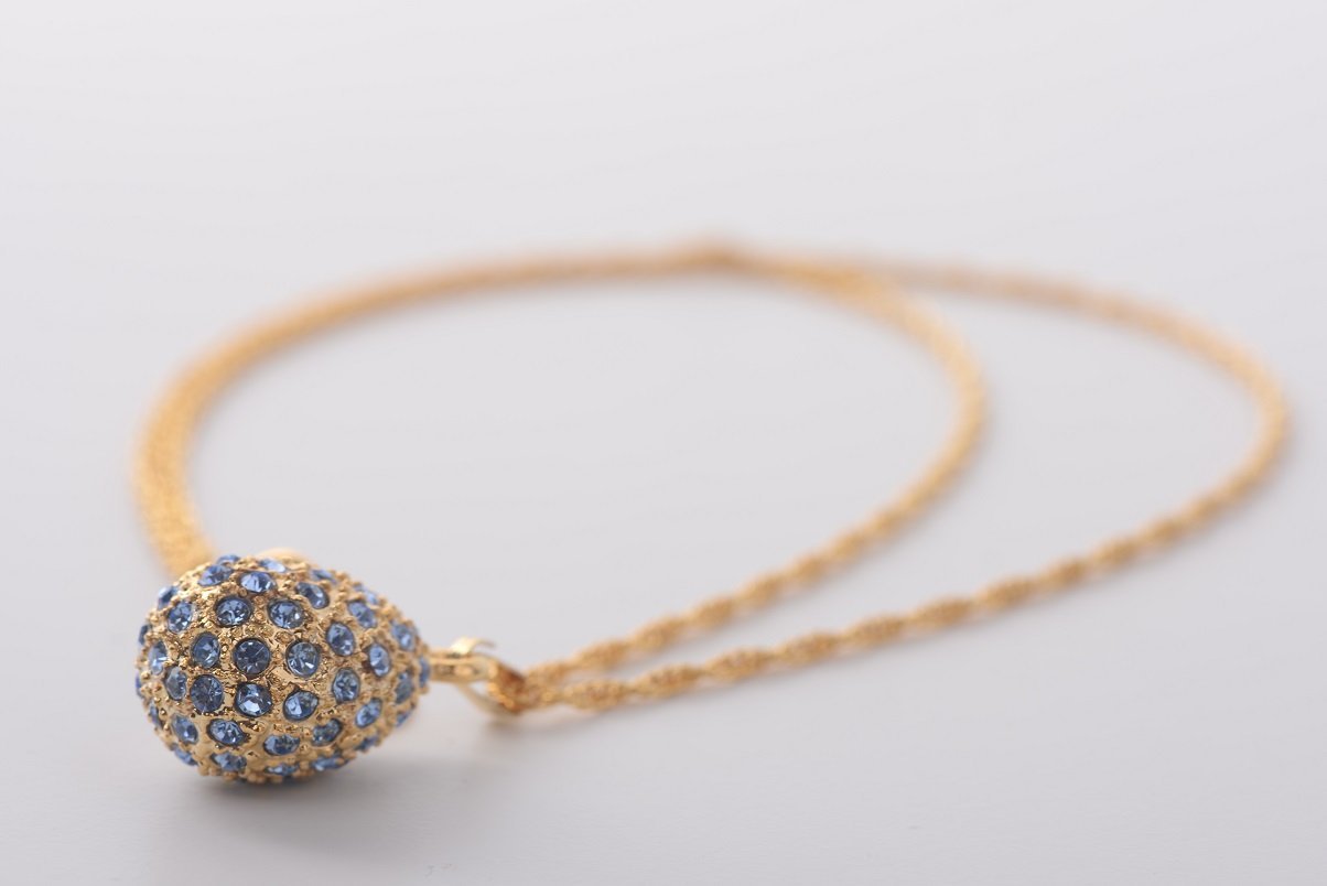 Keren Kopal Golden Blue Egg Pendant Necklace