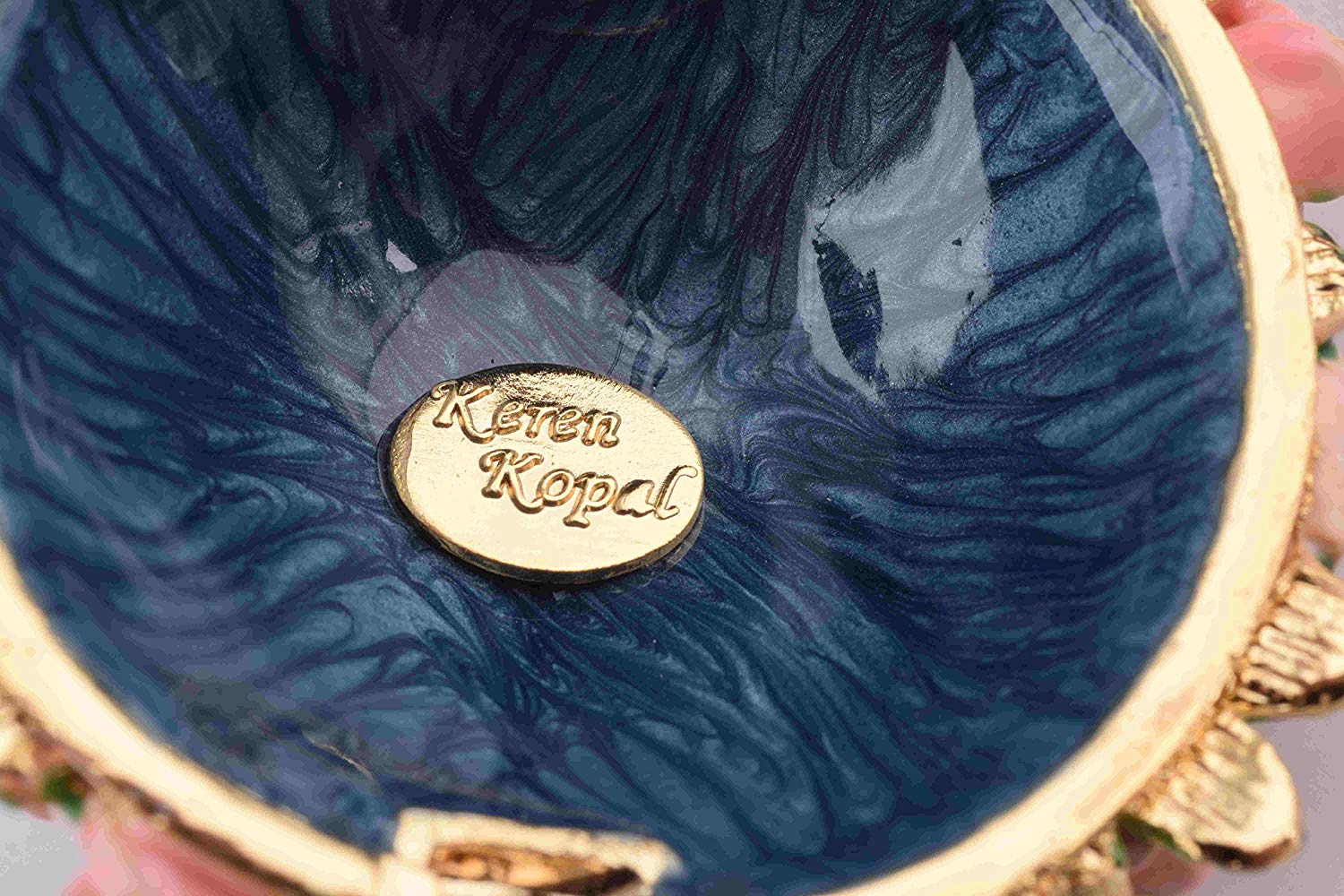 Keren Kopal Pink Flowers in Basket