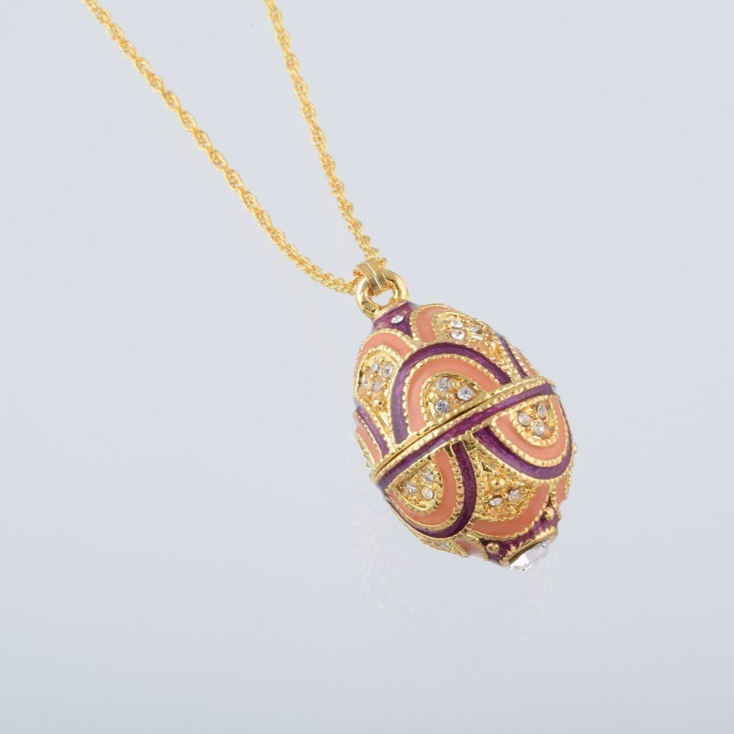 Keren Kopal Purple & Peach Egg Pendant Necklace