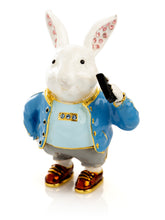 Keren Kopal Businessman Rabbit with Cellphone Trinket Box