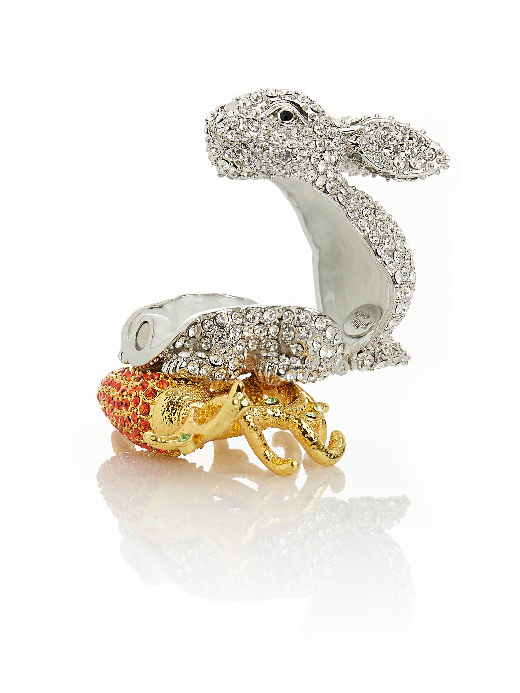 Keren Kopal Rabbit with Carrot Trinket Box