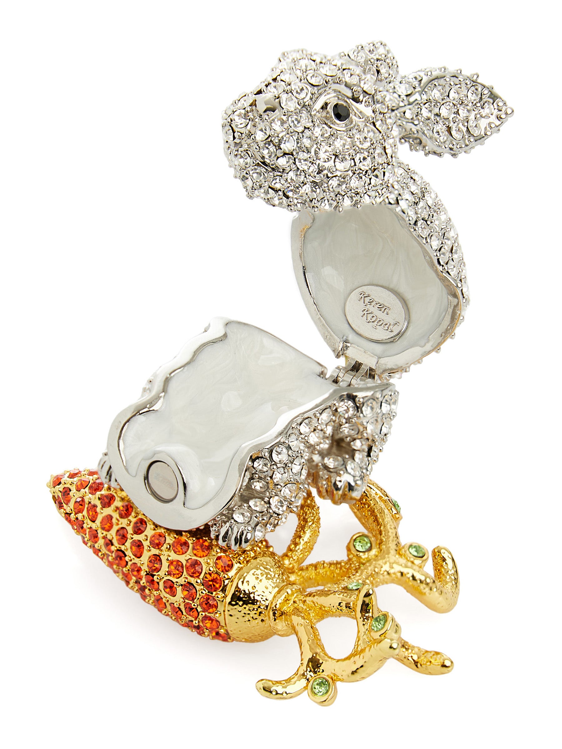 Keren Kopal Rabbit with Carrot Trinket Box
