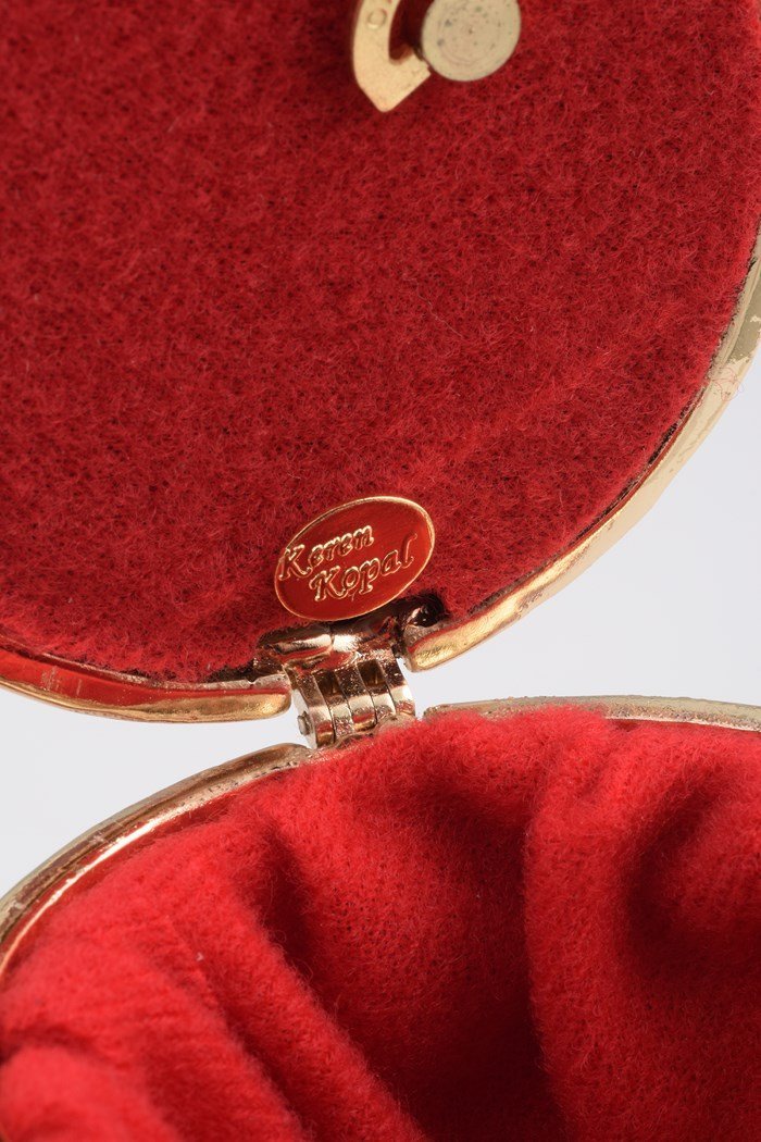 Keren Kopal Red Faberge Egg Trinket Box Decorated with Swarovski Crystals