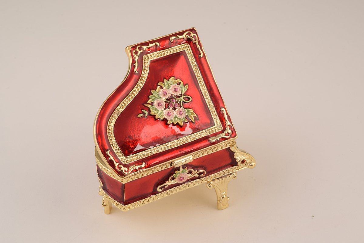Keren Kopal Red Piano Trinket Box