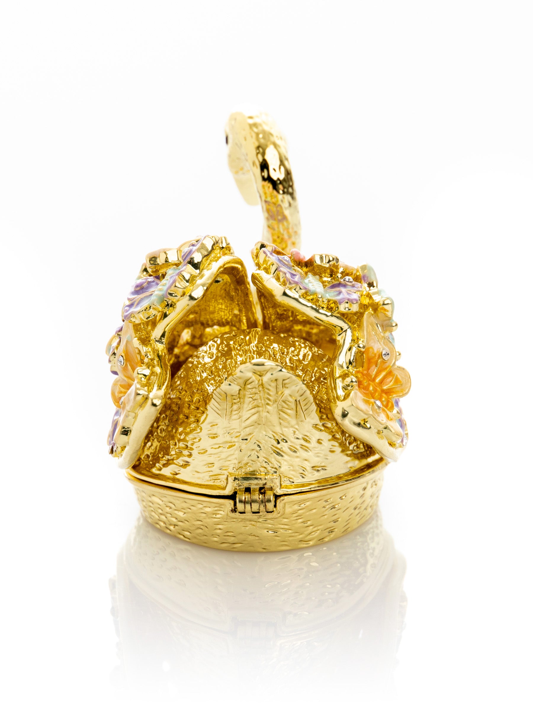 Keren Kopal Golden Swan Decorated with Butterflies
