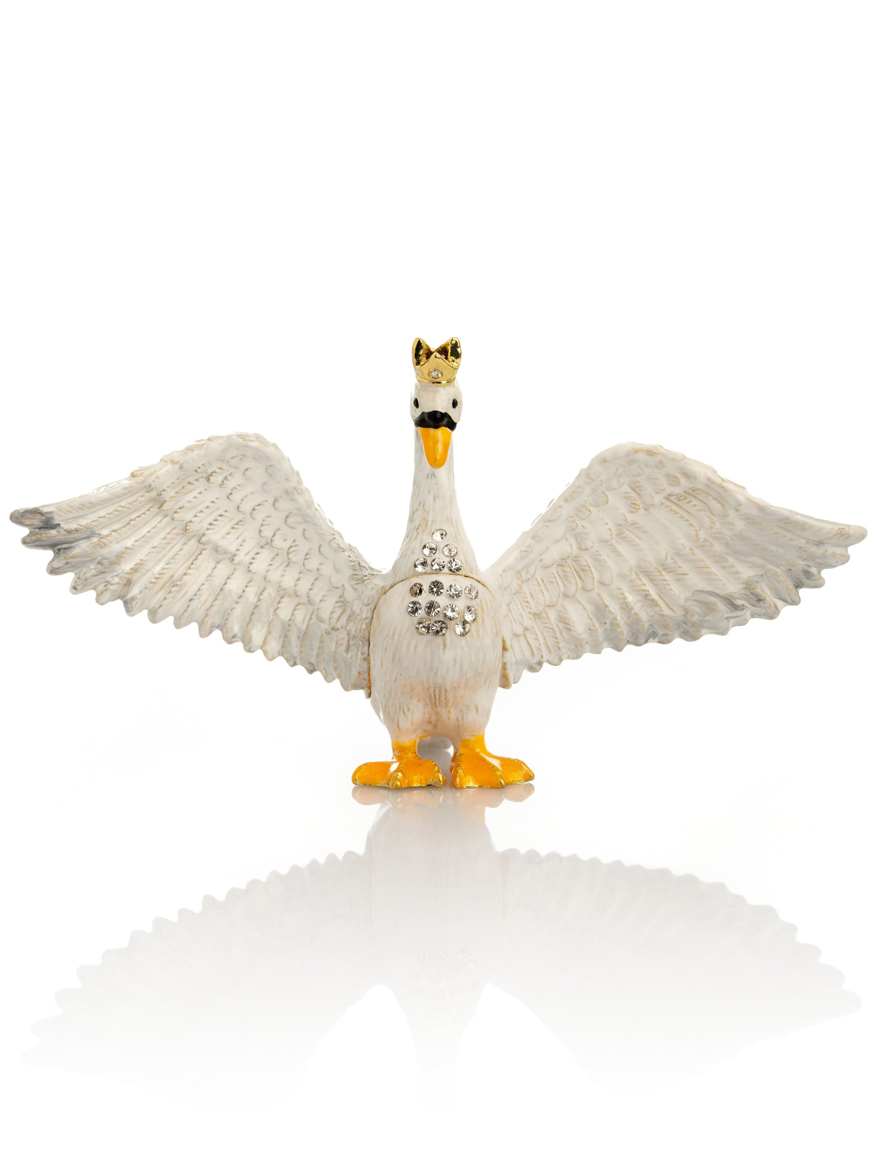 Keren Kopal White Swan Trinket Box