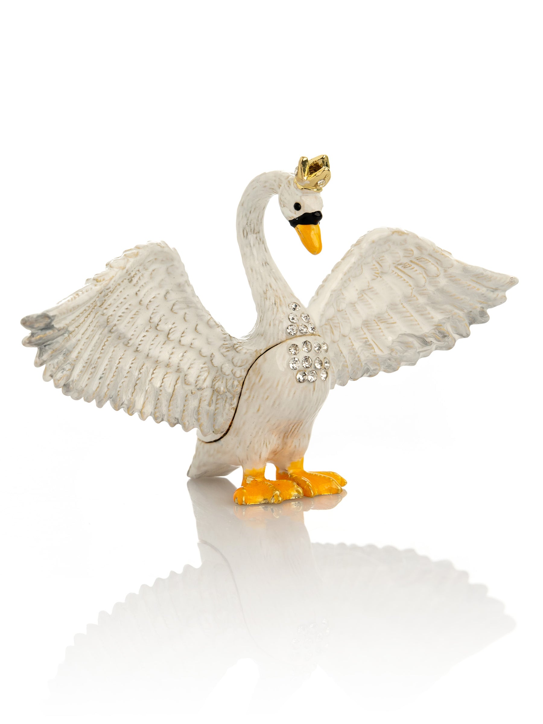 Keren Kopal White Swan Trinket Box