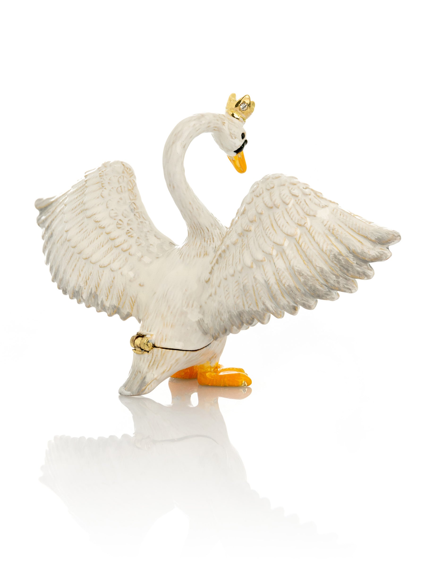 Keren Kopal White Swan Trinket Box
