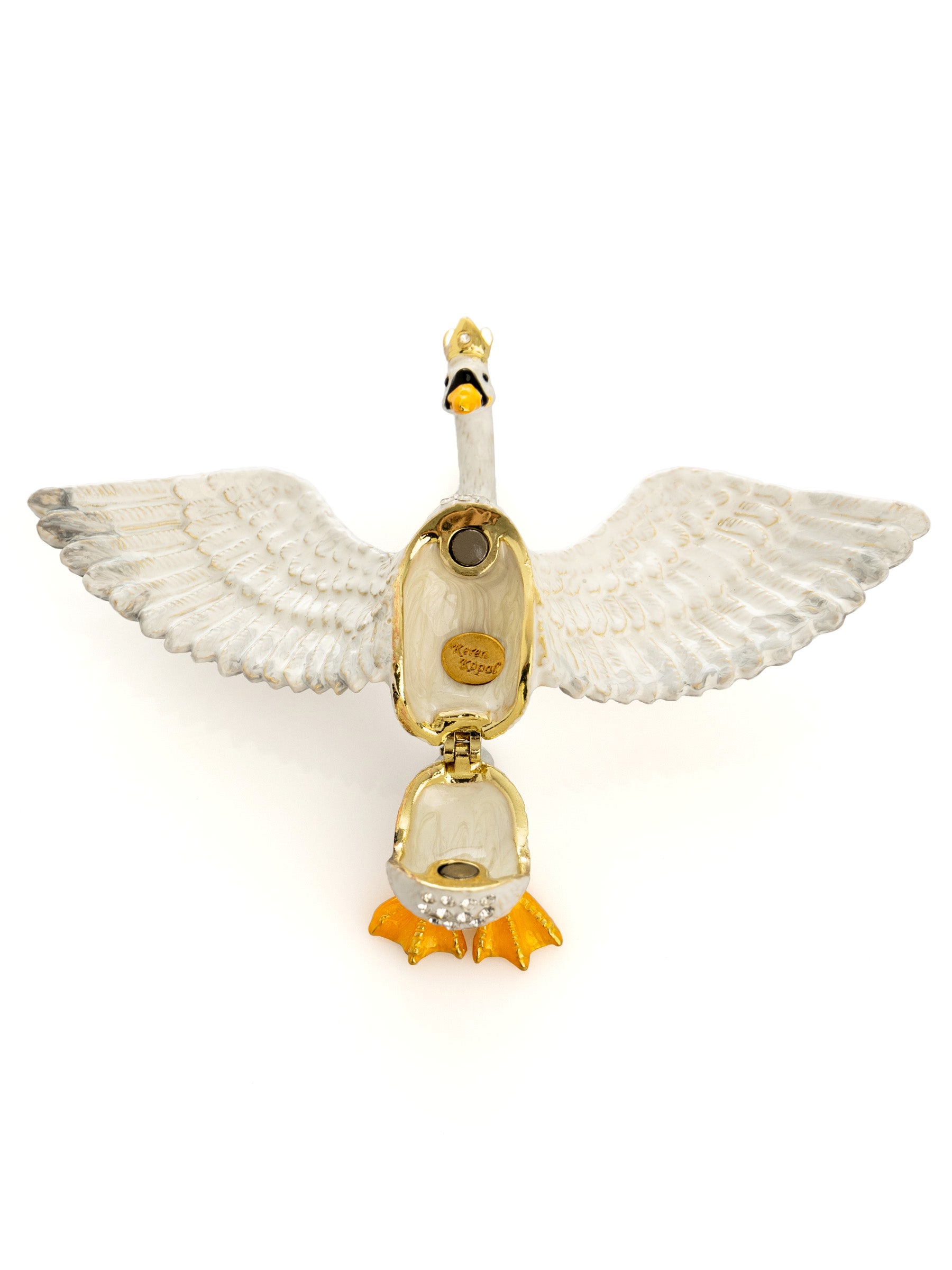 Keren Kopal White Swan Trinket Box