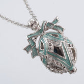 Keren Kopal Silver & Light Green Egg Pendant Necklace