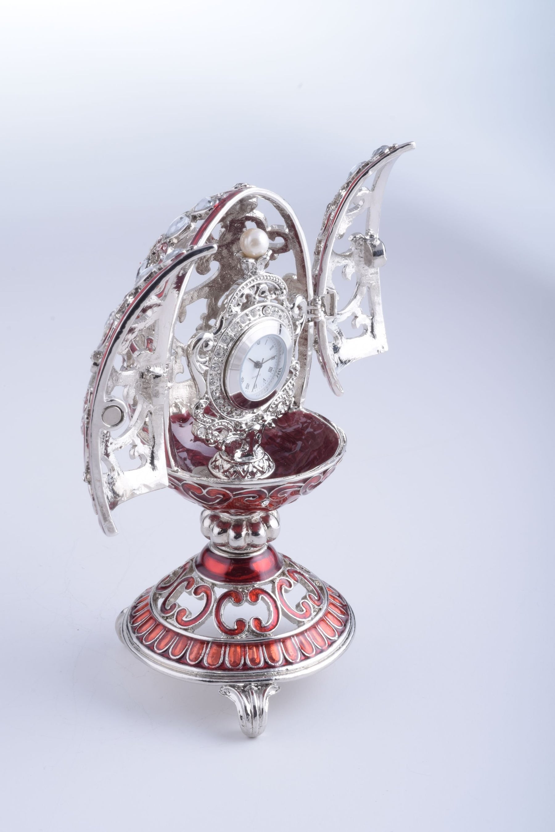 Keren Kopal Silver & Red Faberge Egg