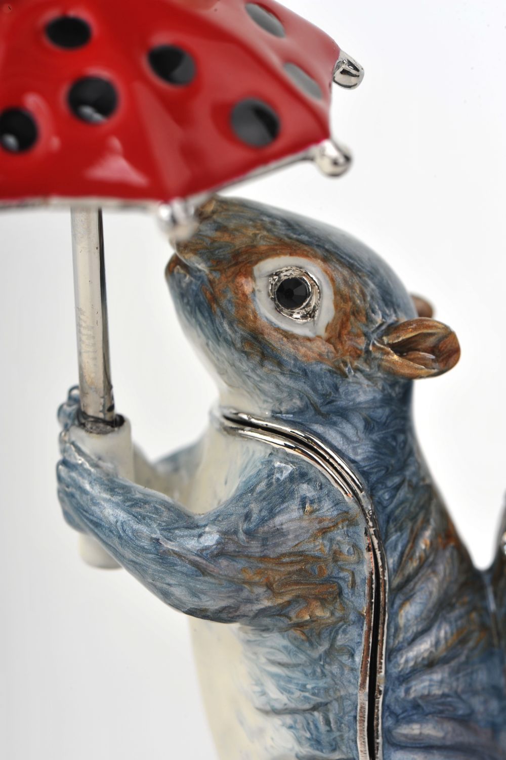 Keren Kopal Squirrel with a Red Umbrella