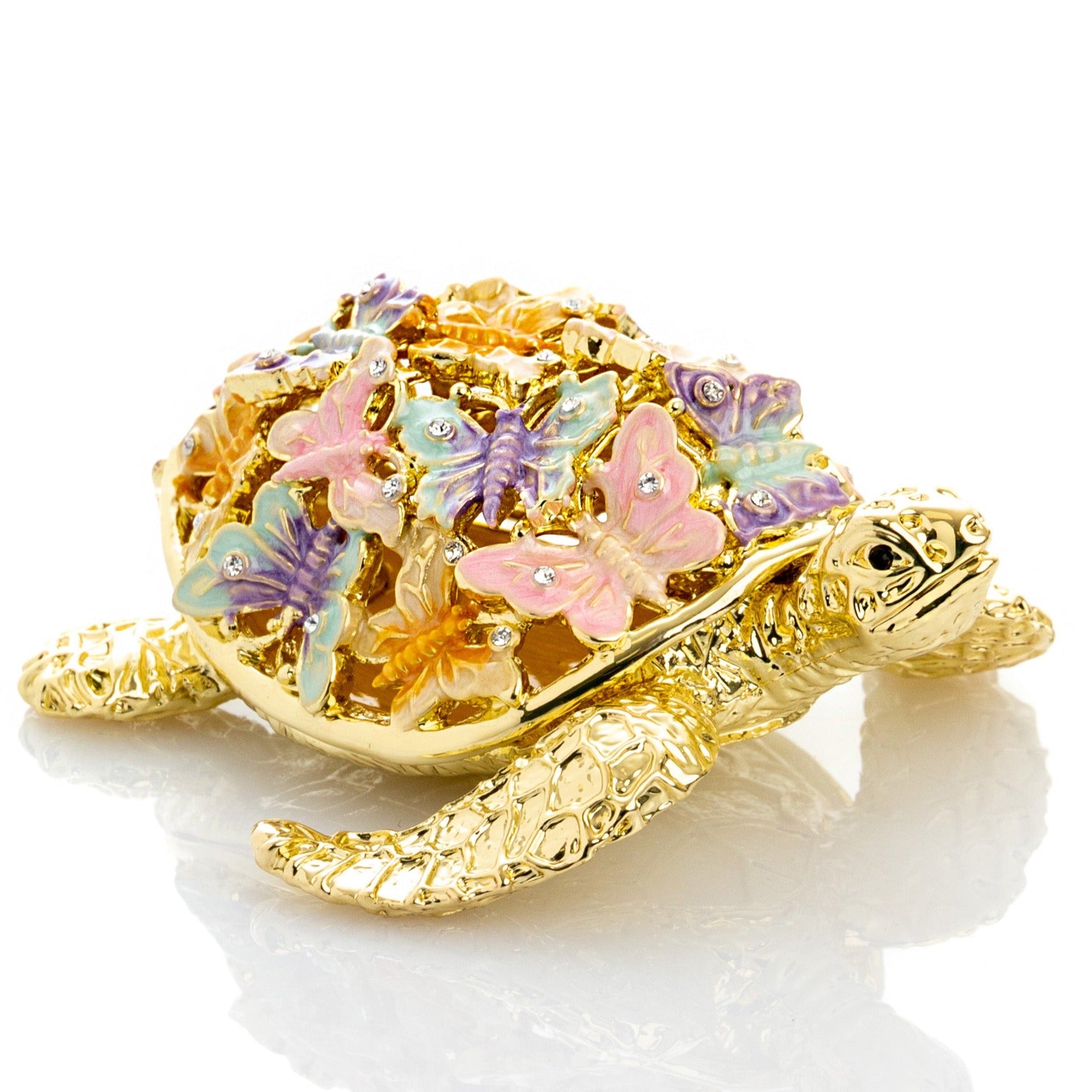 Keren Kopal Golden Turtle Decorated with butterflies