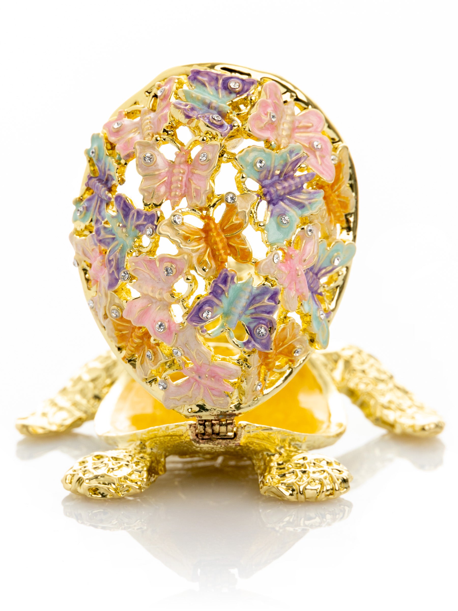 Keren Kopal Golden Turtle Decorated with butterflies