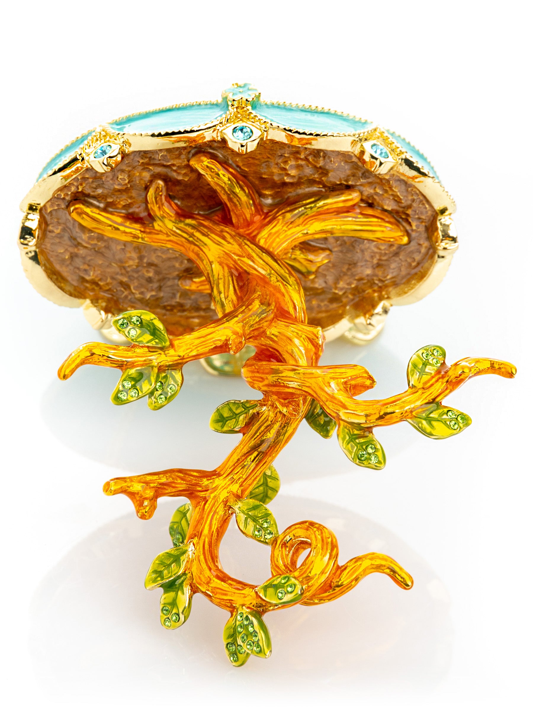 Keren Kopal Faberge Egg Pendant Necklaces Tree