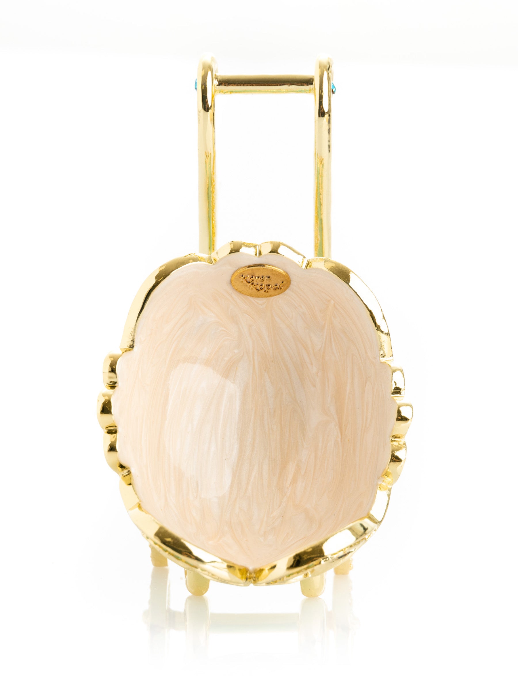 Keren Kopal Turquoise vintage Baby Carriage Trinket Box stroller