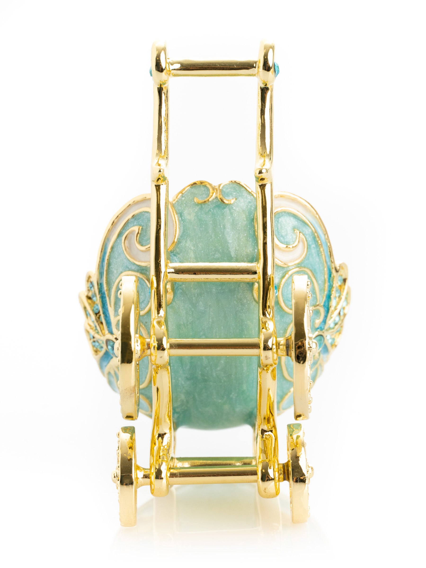 Keren Kopal Turquoise vintage Baby Carriage Trinket Box stroller