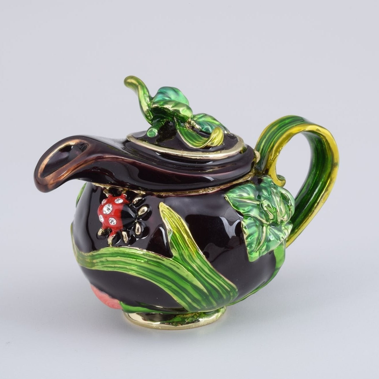 Keren Kopal Teapot Decorated with a Ladybug and a Dragonfly