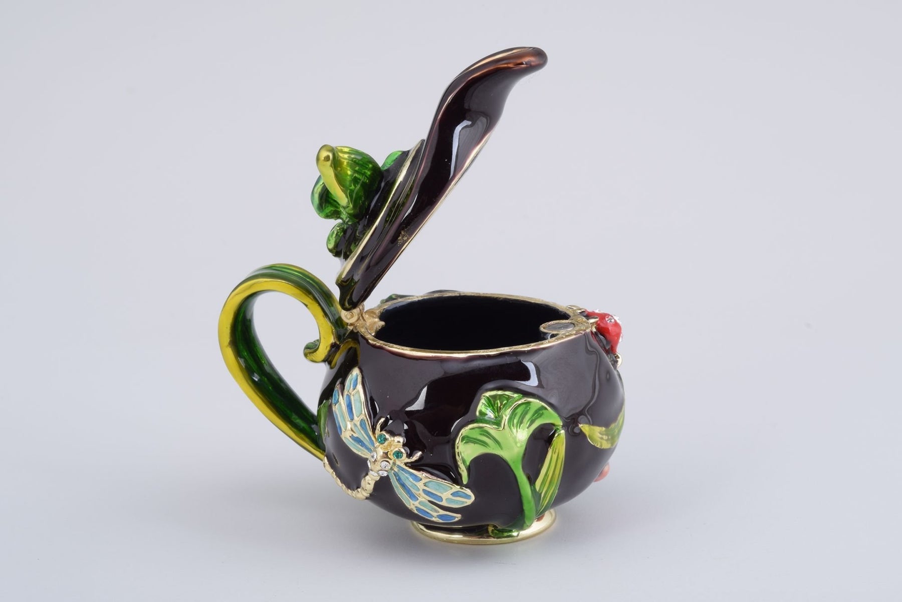 Keren Kopal Teapot Decorated with a Ladybug and a Dragonfly
