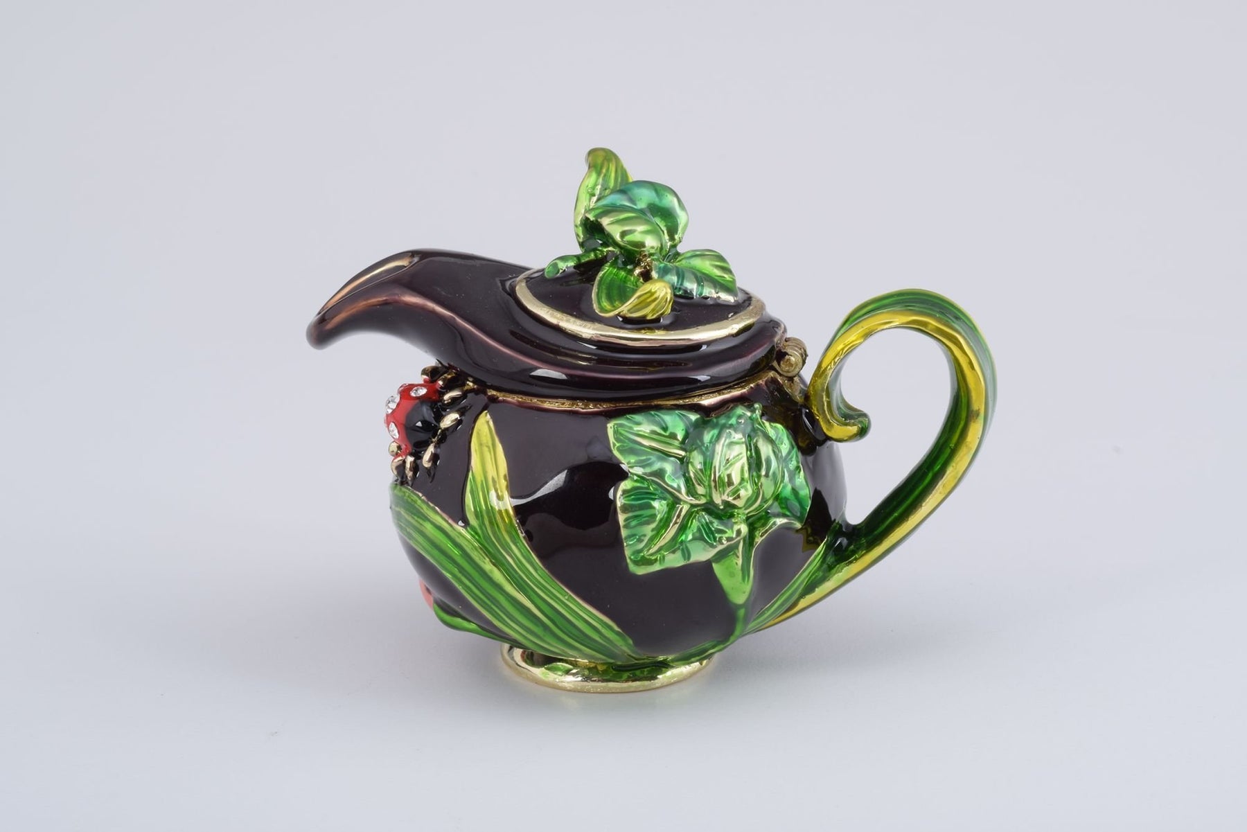 Keren Kopal Teapot Decorated with a Ladybug and a Dragonfly