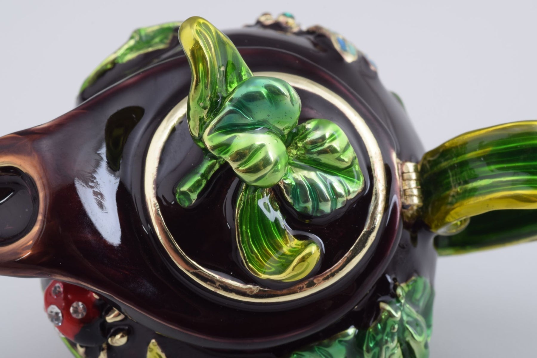 Keren Kopal Teapot Decorated with a Ladybug and a Dragonfly