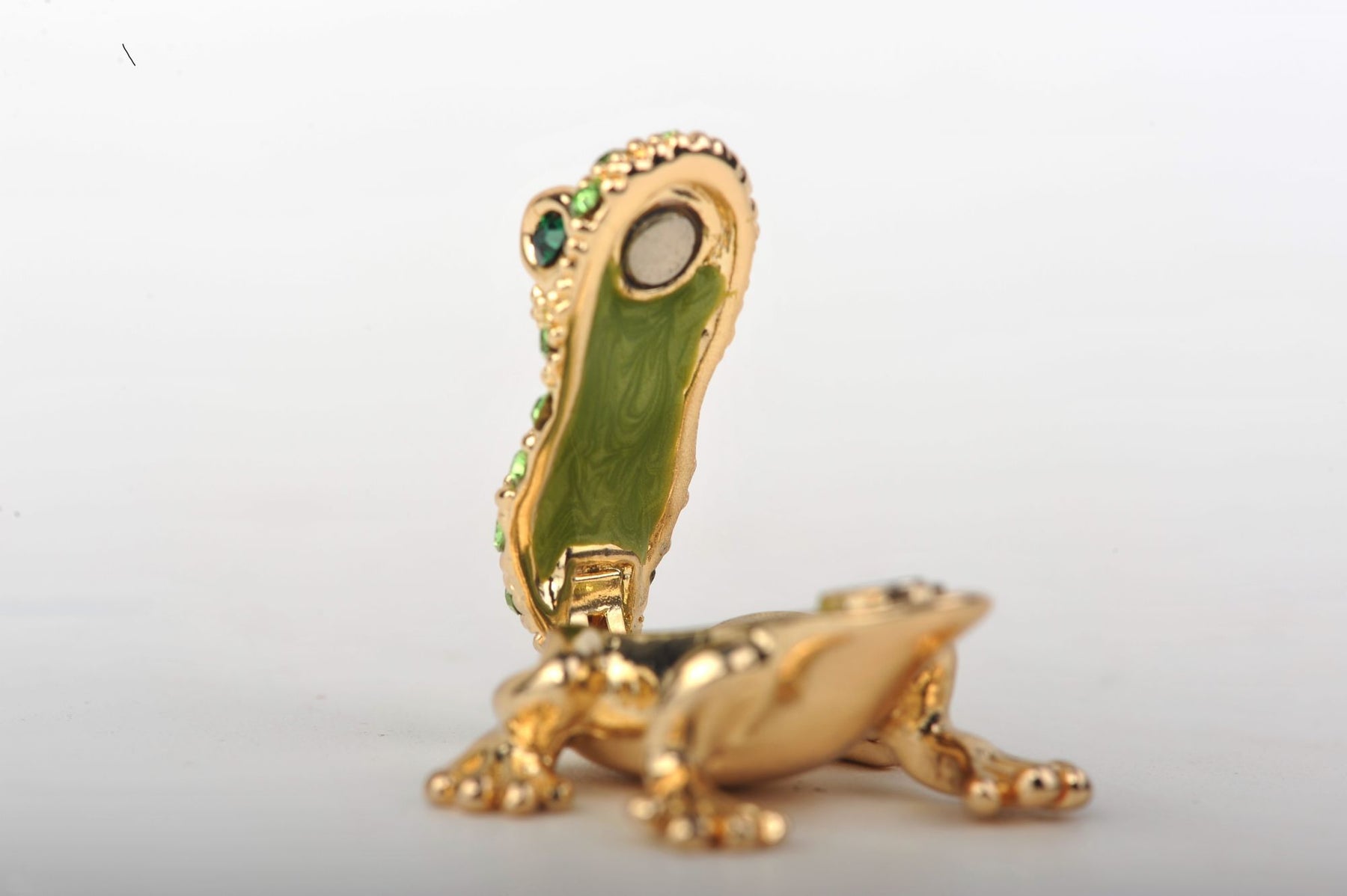 Keren Kopal Tiny Gold & Green Sitting Toad