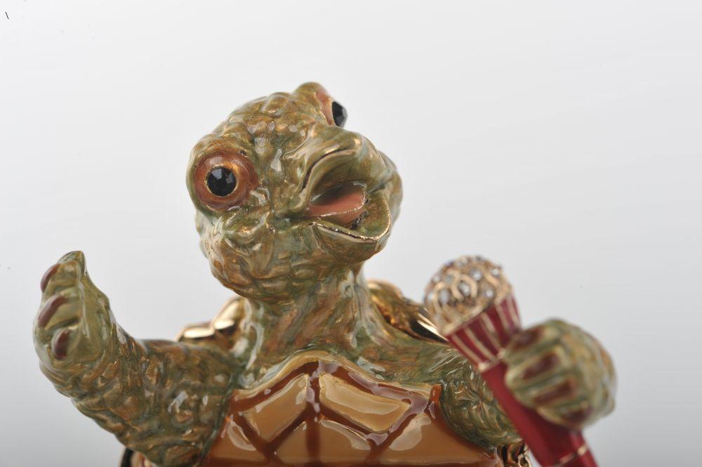 Keren Kopal Turtle Singing with a Microphone