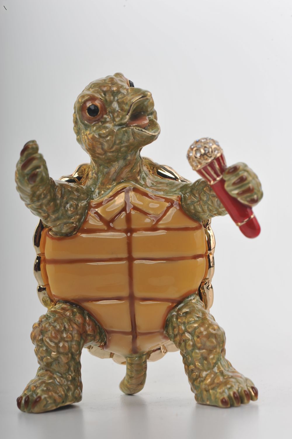 Keren Kopal Turtle Singing with a Microphone