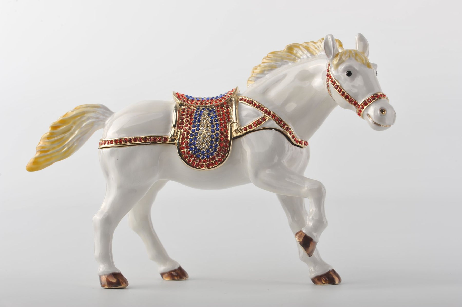 Keren Kopal White Horse with Crystal Saddle