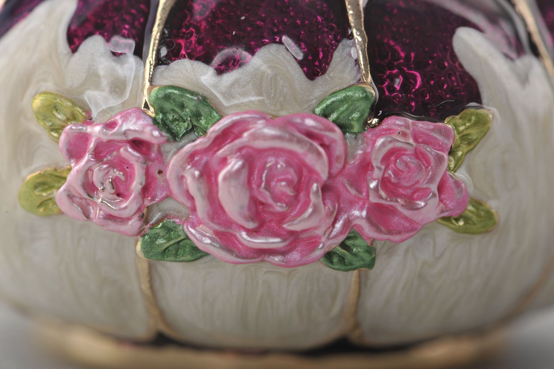 Keren Kopal White Teapot with Pink Roses
